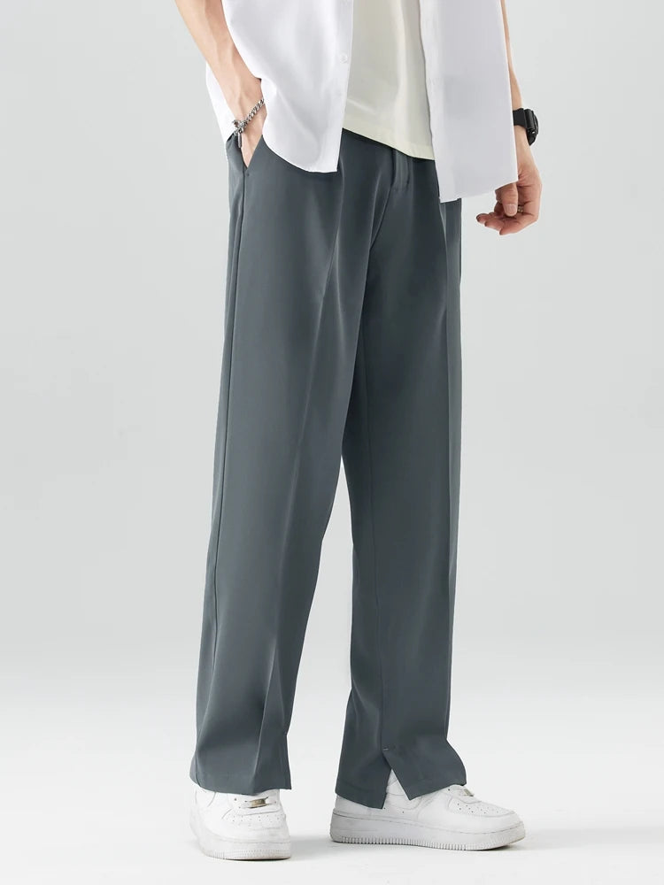 Summer Men's Casual Banded Waist Slacks