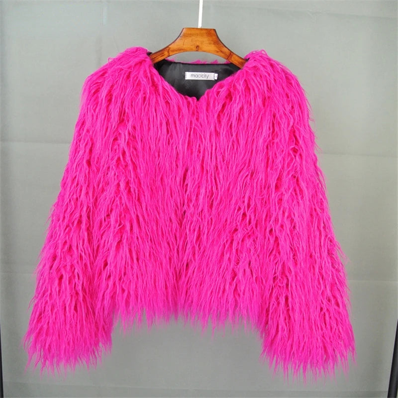 Women’s Faux Fur Plush Coat