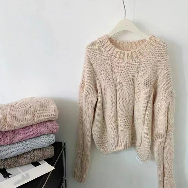 Twist Knit Sweater for Women