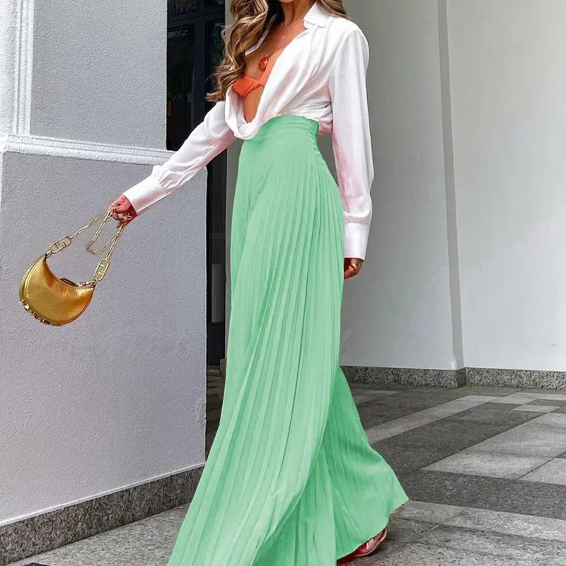 Women's High-Waist Wide-Leg Pants